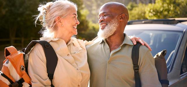 Retired Couple Hiking