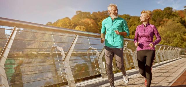 Retired Couple Jogging